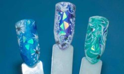 Маникюр Битое стекло — модные новинки дизайна ногтей